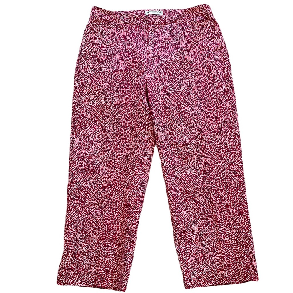 Coldwater Creek Pink and White Cropped Pant 4